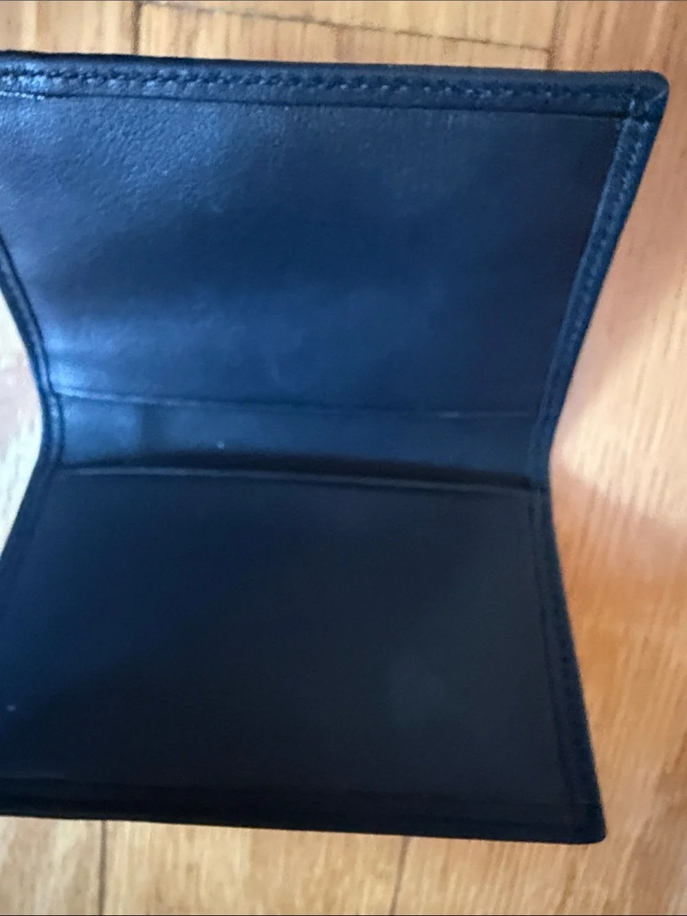 Tumi Black Men's textured fabric with leather Card Holder